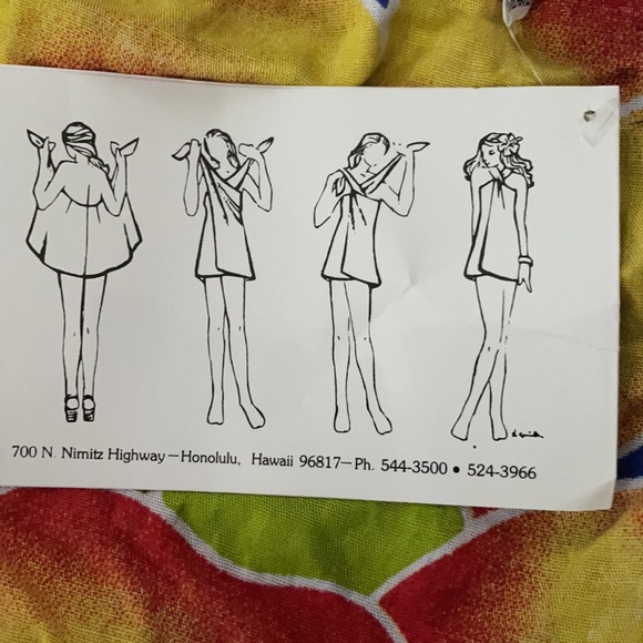 Hawaiian cover up dress butterfly - Picture 3 of 5